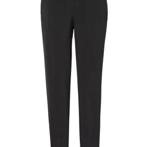 Pantalon Sept-huitième Taille Moyenne élastique Deux Poches Zippés Slim Uni