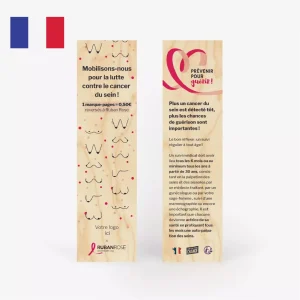 Marque page en bois Octobre Rose Made in France personnalisable