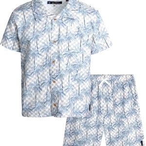 Ens chemise gaze de coton PALMIER SQUARE – 7 ans