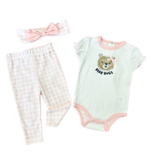 Ens 2pc + bandeau BEAR HUGS du 0/3 au 6/9 mois