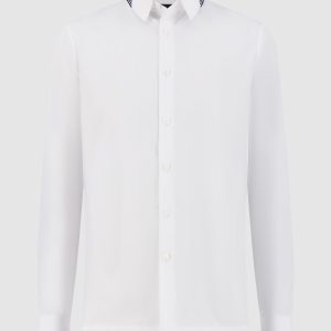 Chemise blanche col galon
