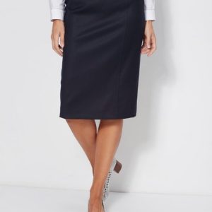 Jupe longueur genoux droite unie