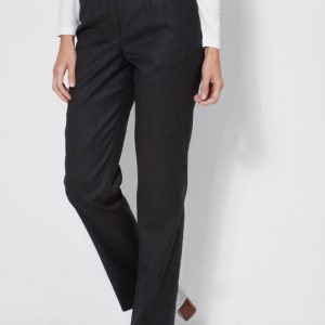 Pantalon long taille moyenne taille élastique poches italiennes uni