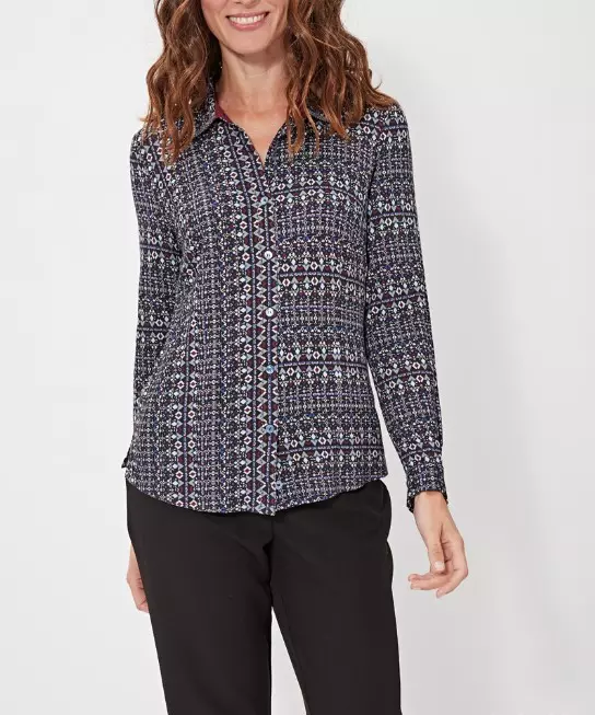 Chemise manches longues imprimée