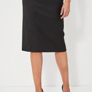 Jupe midi droite unie