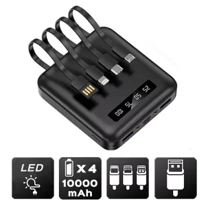 Batterie avec câble 4 en 1 10000maH