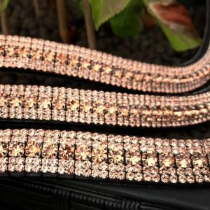 Frontal en strass rosegold