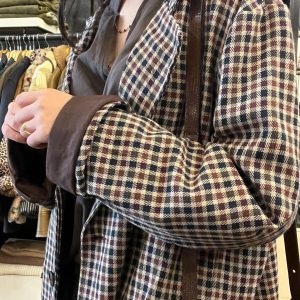 BLAZER CARREAUX PRUNE JOHANNA