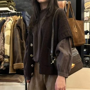 Gilet choco bouton johanna