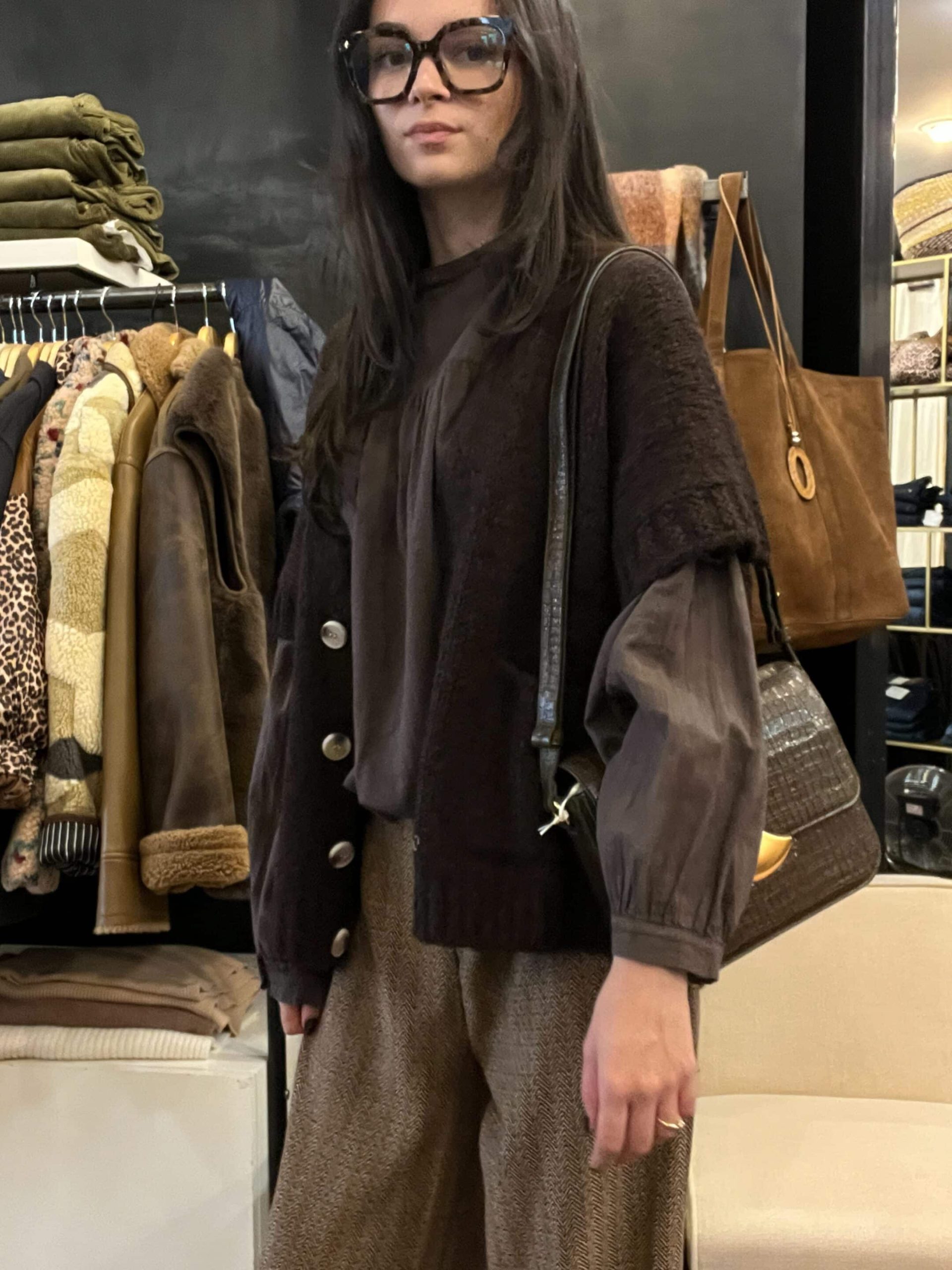 Gilet choco bouton johanna