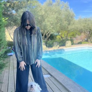 Blouse Anika Khaki Stripes Maison Hotel