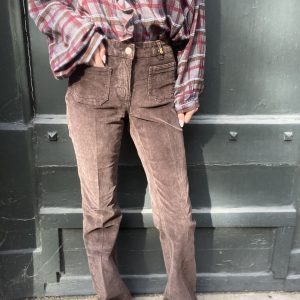 Le Bastille Jane Blue en velours choco jane blue