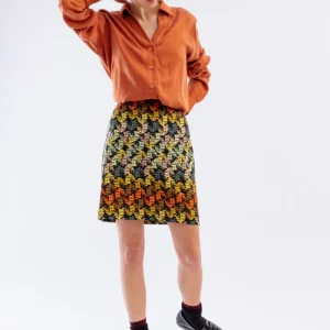 JUPE DROITE MOTIF CHAT