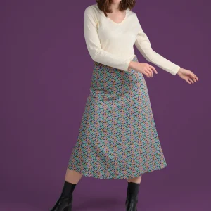 JUPE JINOL FLOWERPOWER MULTICOLORE