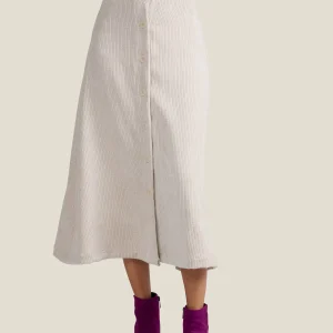JUPE JINOU VELOURS ECRU
