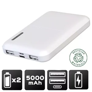Batterie de secours 5000maH 100% en plastique recyclé RABS