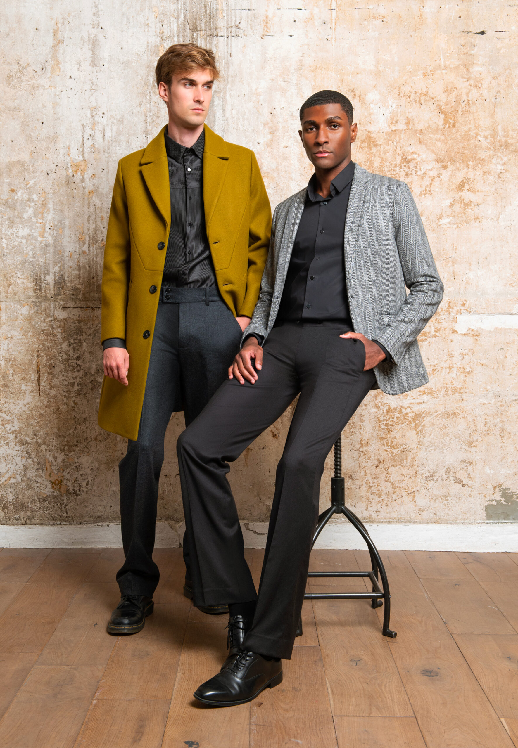 Veste à chevrons gris – Image 2