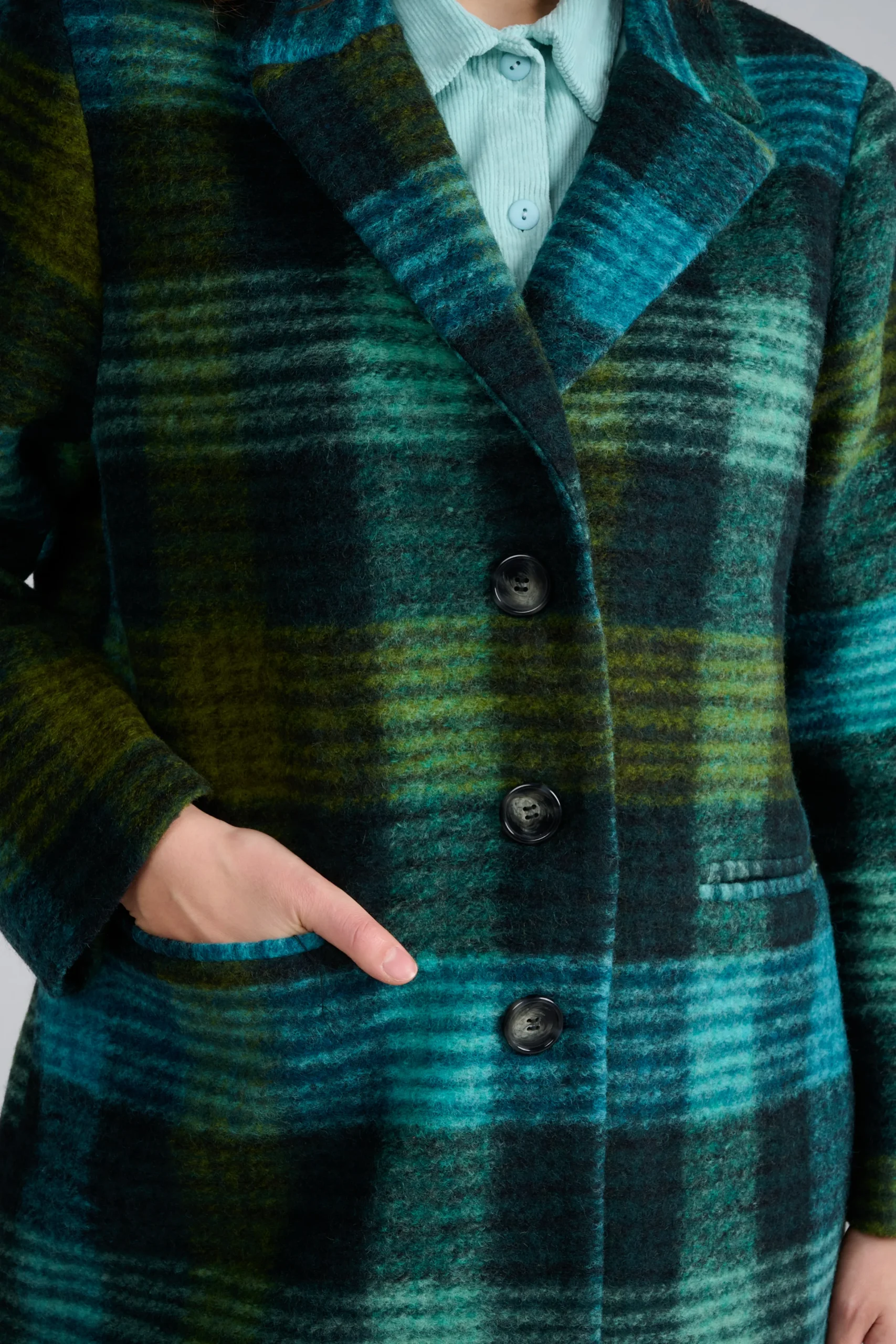 MANTEAU MALO CARREAUX VERT – Image 6
