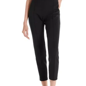 Pantalon Sept-Huitième Taille Moyenne Élastique Skinny Uni