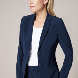 Blazer Manches Longues Deux Boutons Uni