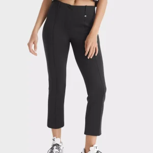 Pantalon Sept-Huitième Taille Moyenne Elastique Uni