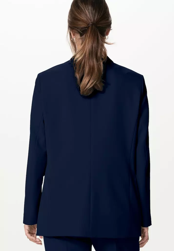 Blazer Long Manche Longues Deux Poches Uni – Image 2