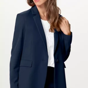 Blazer Long Manche Longues Deux Poches Uni