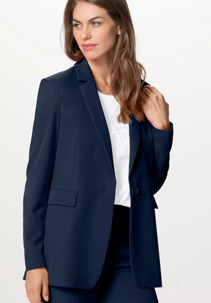 Blazer Long Manche Longues Deux Poches Uni