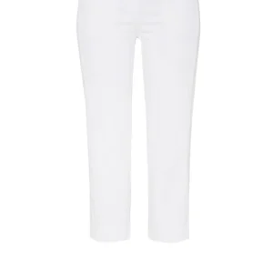 Pantalon Sept-huitième Taille Moyenne élastique Uni Quatres Poches