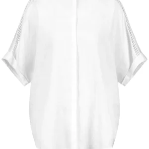 Chemise Oversized Manches Courtes Tombantes Détails épaules