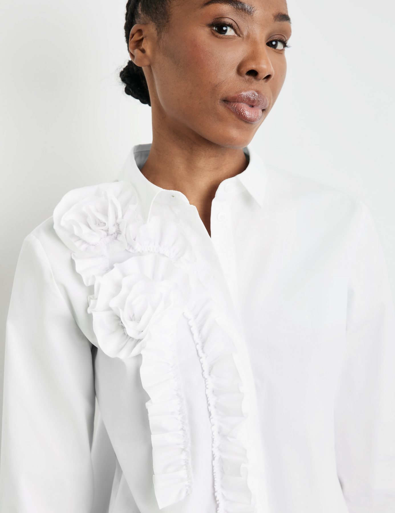 Chemise Manches Longues Rose Appliquée – Image 2