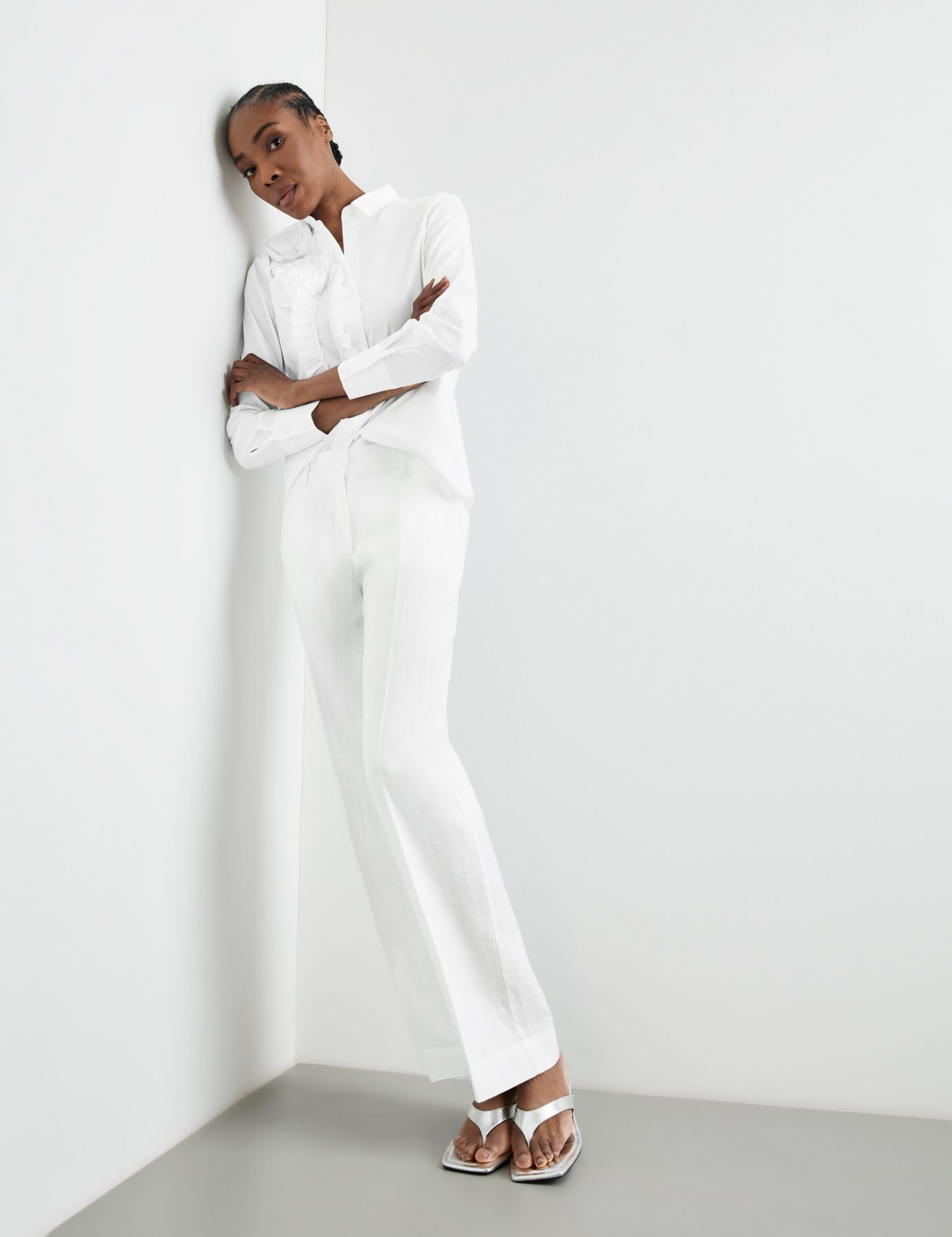 Chemise Manches Longues Rose Appliquée – Image 4