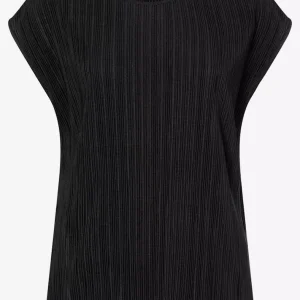 Blouse Col Rond Manches Courtes Plissée Fluide Unie