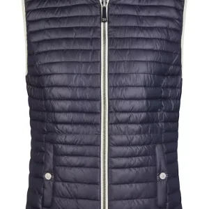 Veste Courte Col Montant Sans Manches Réversible Zippée Deux Poches