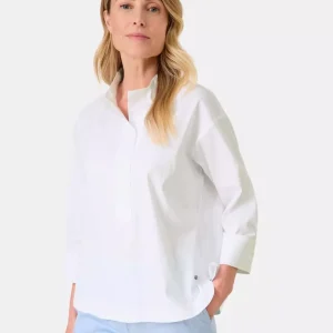 Tunique Col V Manches Trois-Quarts Unie