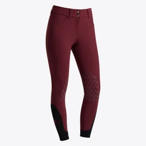 Pantalon taille haute grip genoux Bordeaux - CAVALLERIA TOSCANA