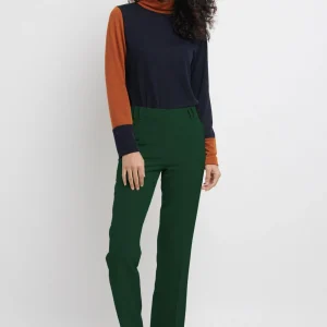 PANTALON PTROI DROIT TAILLE HAUTE VERT