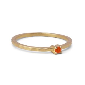Bague Live – Calcédoine orange T. 52 et 57
