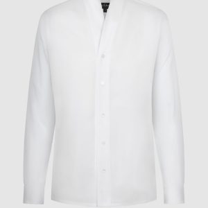 CHEMISE COL MONTANT BLANCHE