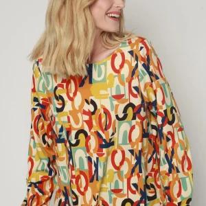 BLOUSE TEDDY ALPHABET ECRU