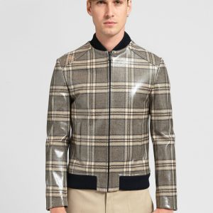 BLOUSON TEDDY A CARREAUX