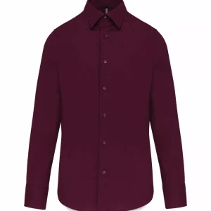 Chemise en coton et élasthanne en manches longues