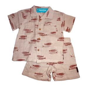 Ens chemise gaze de coton SARDINES du 2 au 7 ans
