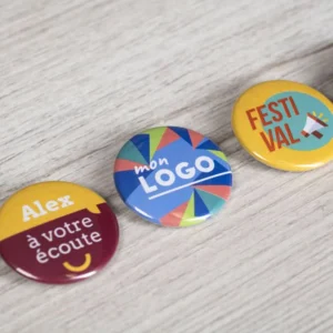 Badge rond en métal personnalisé