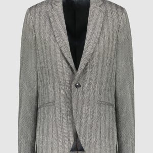 Veste à chevrons gris