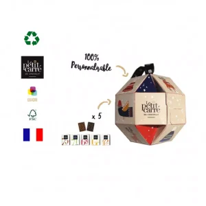 Boule de Noël en carton recyclé made in France