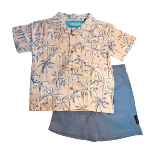 Ens chemise PALMIER BLEU du 2 au 7 ans