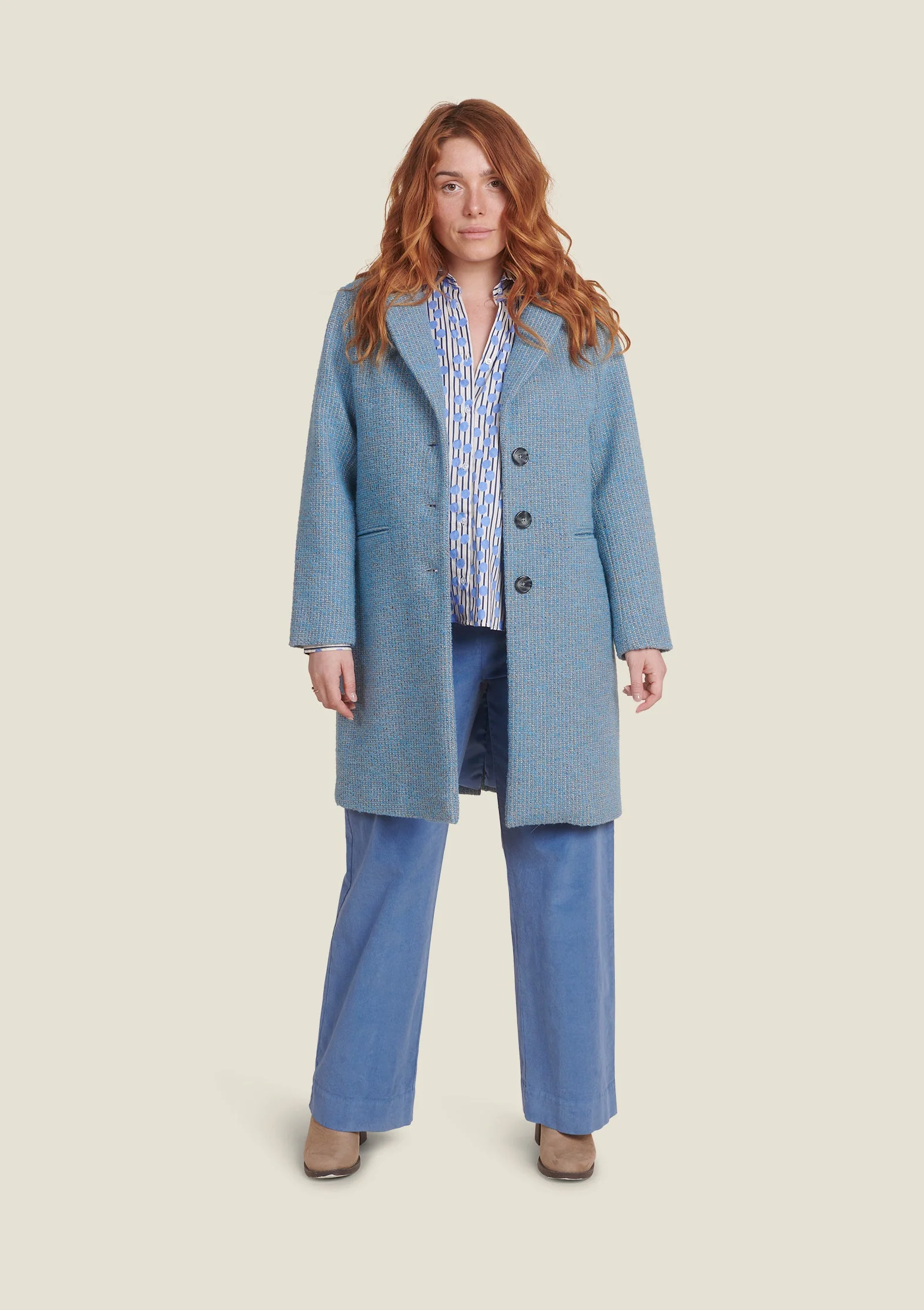 MANTEAU MALO UNI BLEUCHINE