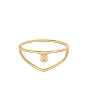 Bague Barcelona opale blanche – Taille 50