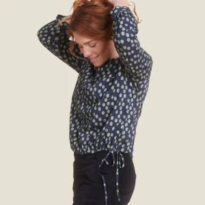 BLOUSE TORIDA GOMMETTE MARINE